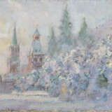 Morning in the Red Square, signed, also further signed on the reverse, further titled in Cyrillic on the stretcher. - Foto 1