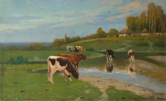 Cows in a Field, signed and dated 1908. - photo 1