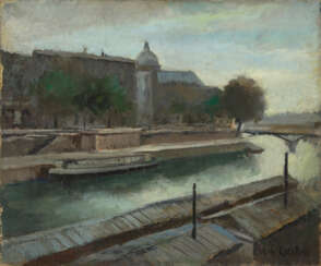 Quays on the Seine, signed.