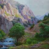 На склоне горы Холст на подрамнике реалистичная живопись Реализм Пейзажная живопись Узбекистан 2022 г. - фото 1
