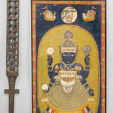 Große hinduistische Thangka mit Paneel - photo 1