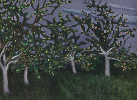 Apple Trees and Coastal Landscape, double-sided work. - фото 1