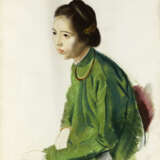 Portrait of Vietnamese Princess, signed, inscribed “Pix/Hui”, titled and dated “18 mars/1932”. - photo 1