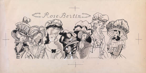 Book Illustration and Costume Designs, four works, each signed, one twice, and two titled, further three inscribed, one dated 1947 and another with a costume design on the reverse. - Foto 4