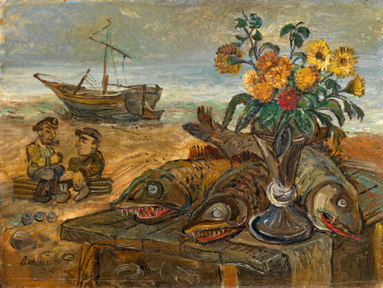 Two Fishermen, signed and dated 1948. - Foto 1