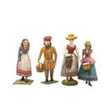 Konvolut von 19 Bauern- und Marktfiguren, 19./20. Jahrhundert, - Foto 3