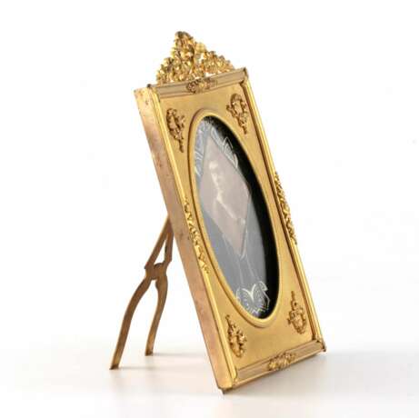 Cadre photo en bronze dore dans le go&ucirc;t du neoclassicisme. Gilded bronze brass Neoclassicism Early 20th century - photo 5