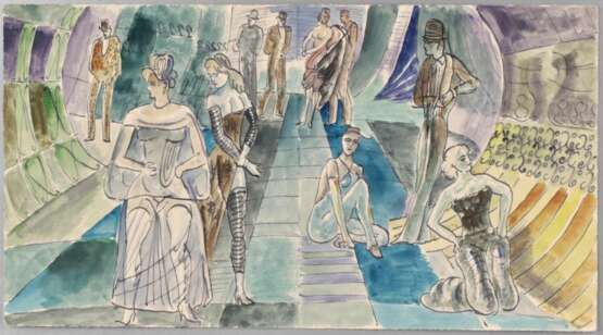 A.Zardinsh. Melodie de cirque. Wash and watercolor on paper 20th century - Foto 2