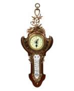 Period of Napoleon III. Horloge thermom&egrave;tre.