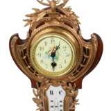 Horloge thermom&egrave;tre. Bronze wood Période de Napoléon III 19th century - photo 5