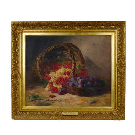 Brunel De Neuilly. Cosy Nature morte aux baies. Canvas oil realism At the turn of 19th -20th century - Foto 1