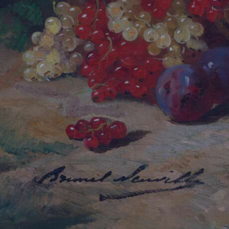 Brunel De Neuilly. Cosy Nature morte aux baies. Canvas oil realism At the turn of 19th -20th century г. - фото 3