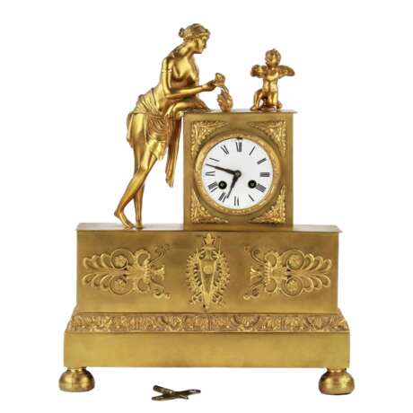 Horloge de cheminee. Brass Empire 20th century - photo 1
