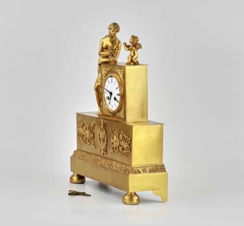 Horloge de cheminee. Brass Empire 20th century - photo 2