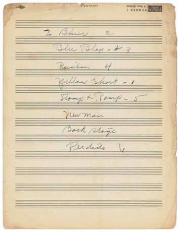 A remarkable archive of manuscript arrangements from the founding years of Count Basie’s “New Testament” band, in the hands of Neal Hefti, Ernie Wilkins, Frank Foster, Benny Golson, Charles Thompson and others, 1940s-50s - photo 3