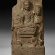 A STONE BUDDHIST STELE - Archives des enchères