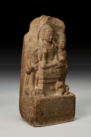 A STONE BUDDHIST STELE - photo 2