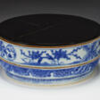 A BLUE AND WHITE CIRCULAR &#39;THREE FRIENDS OF WINTER&#39; BASIN - Auction prices