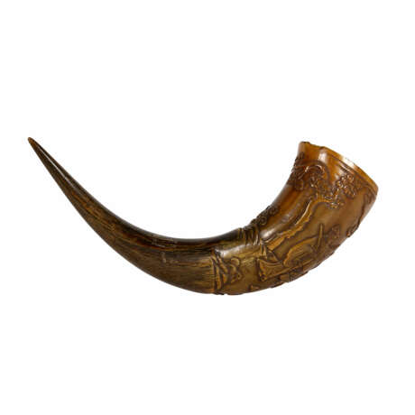Beschnitztes Horn. CHINA, 1. Hälfte 20. Jahrhundert, - photo 1