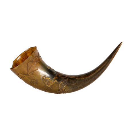 Beschnitztes Horn. CHINA, 1. Hälfte 20. Jahrhundert, - photo 2