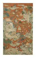 A LARGE SILK KESI DAOIST IMMORTALS &#39;BIRTHDAY&#39; PANEL