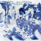 A BLUE AND WHITE `SEEKING TALENT` VASE, GUANYIN ZUN - Foto 5