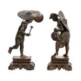 Zwei Trommler aus Bronze. BURMA, 1. Hälfte 20. Jahrhundert. - фото 3
