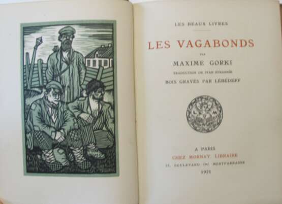 Gorki, M. Les vagabonds / Traduction de Ivan Strannik; bois graves par Lebedeff. [Горький, М. Бродяги / Пер. Ивана Странника; гравюры на дереве Лебедева]. - photo 2