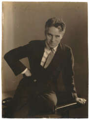 Charlie Chaplin, 1925 gelatin silver print, mounted to board