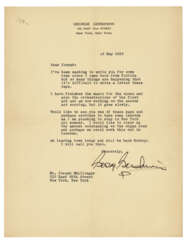Typed letter signed &#39;George Gershwin&#39; to his music teacher Joseph Schillinger