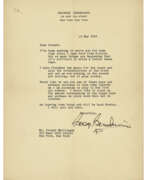 Джордж Гершвин. Typed letter signed &#39;George Gershwin&#39; to his music teacher Joseph Schillinger