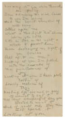 Autograph lyrics for the song Looking At You from Cole Porter’s 1929 London and Broadway musical Wake Up And Dream, c.1928