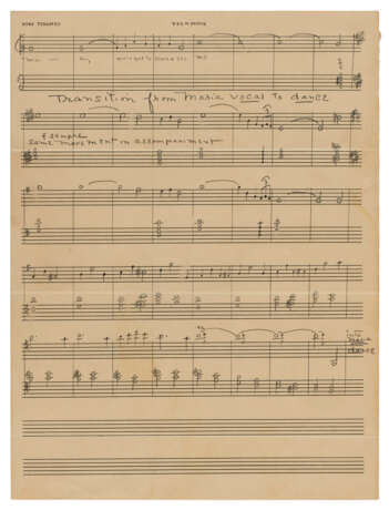Autograph music manuscript for 40 bars from a song, untitled but possibly from the 1938 Broadway musical comedy You Never Know - фото 1
