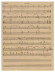 Autograph music manuscript for 40 bars from a song, untitled but possibly from the 1938 Broadway musical comedy You Never Know