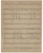 Хуан Мартинес. Autograph music manuscript for Juan Tizol’s Perdido, together with Duke Ellington’s first sketch arrangement for the song, 1941