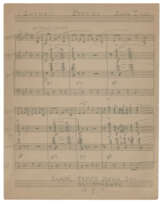 Autograph music manuscript for Juan Tizol’s Perdido, together with Duke Ellington’s first sketch arrangement for the song, 1941