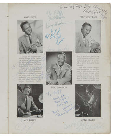 Souvenir programme for the Festival International 1949 de Jazz at the Salle Pleyel, Paris, 8-15th May 1949, signed on the corresponding interior photo pages by over forty of the musicians who performed at the festival - photo 3