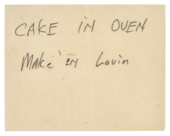 Three autograph notes from Charlie Parker to his common-law wife Chan Parker, early 1950s - photo 1