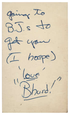 Three autograph notes from Charlie Parker to his common-law wife Chan Parker, early 1950s - photo 3