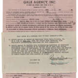 Part-printed document signed in black ink `Charlie Parker`, 19 May 1954 - photo 1