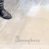 M.&nbsp;M. Dalkevitch. Persil et Selifan. Illustration &agrave; l`aquarelle pour Dead Souls. watercolor realism At the turn of 19th -20th century - Foto 3