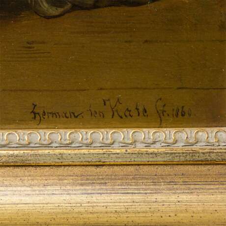 KATE, HERMAN F.C. TEN (im Haag 1822-1891 ebenda, holländischer Genremaler), "Wilderer vor Gericht", - фото 3