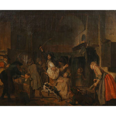 HOREMANS, PETER JACOB (Antwerpen 1700-1776 München), "Streit im Wirtshaus", - Foto 1