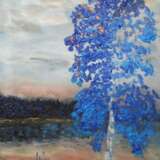 Закат на Истре Масло на холсте на подрамнике Peinture à l'huile Expressionnisme Peinture de paysage Russie 2023 - photo 1