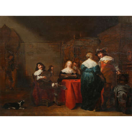 JONGH, Ludolf Lendertsz de, ATTR. (Rotterdam 1616-1679 Hillergersberg), "Hauskonzert", - photo 1