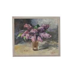 Peinture &agrave; lhuile sur toile Bouquet de lilas A.Neberekutin