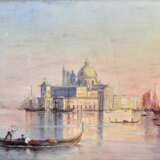 Vue antique de Venise. Canvas oil Romanticism 19th century - photo 2