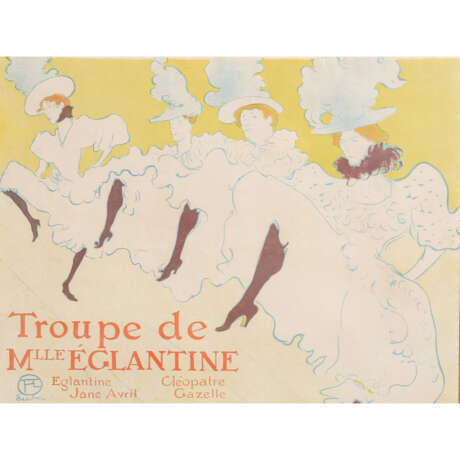 TOULOUSE-LAUTREC, HENRI de (1864.1901), "La Troupe de Mademoiselle Eglantine", 1896, - Foto 1