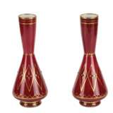 Une paire de vases de la verrerie imperiale. Milieu du 19e si&egrave;cle. Glass Eclecticism 19th century - photo 1