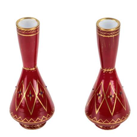 Une paire de vases de la verrerie imperiale. Milieu du 19e si&egrave;cle. Glas Eclecticism 19th century - Foto 2